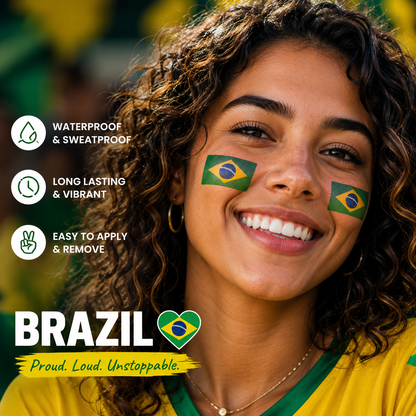 BRAZIL MATCH DAY TATTOO KIT