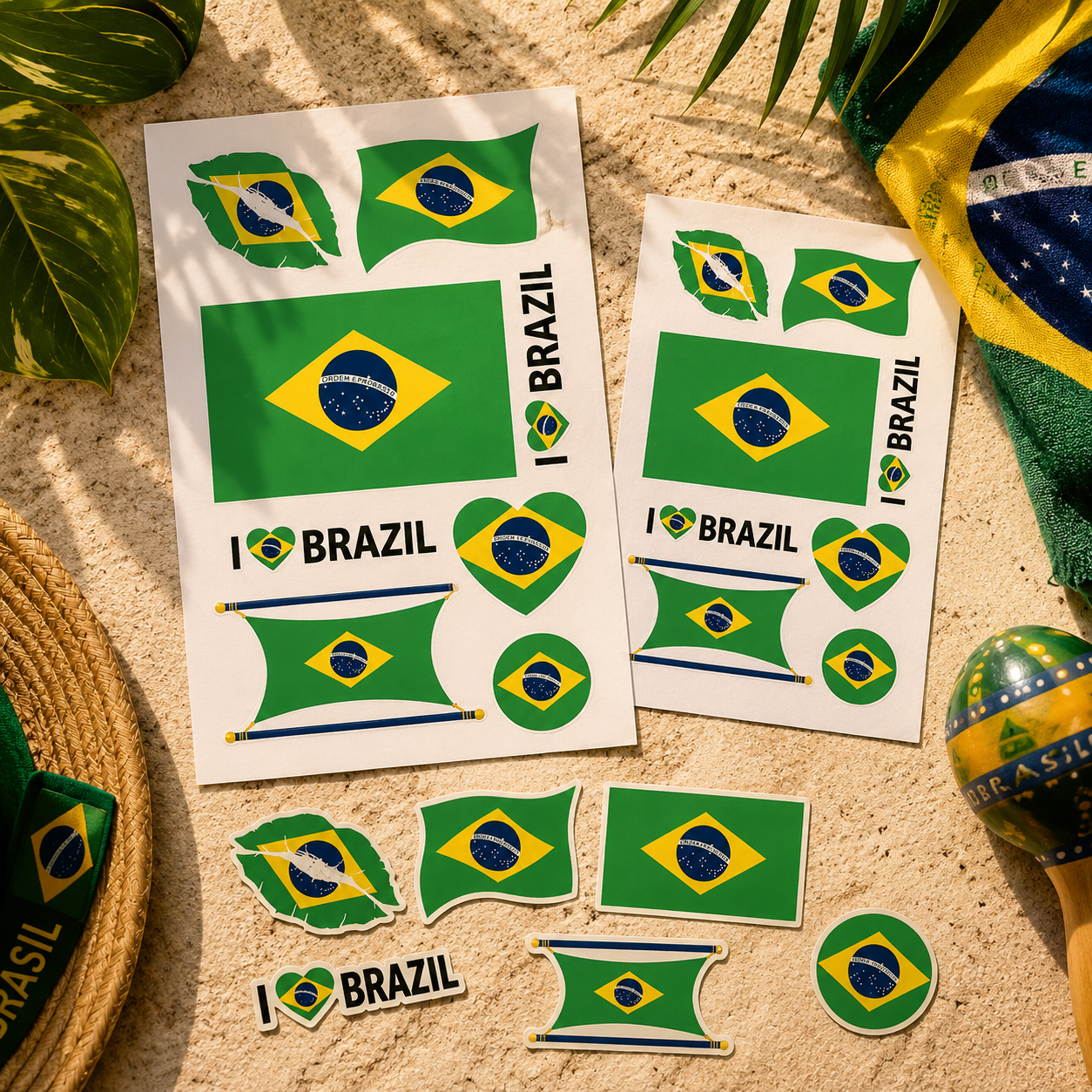 BRAZIL MATCH DAY TATTOO KIT