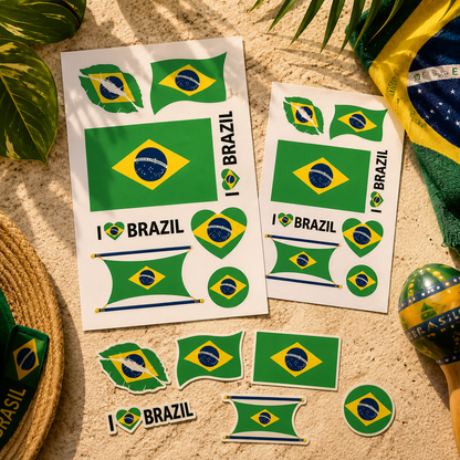 BRAZIL MATCH DAY TATTOO KIT