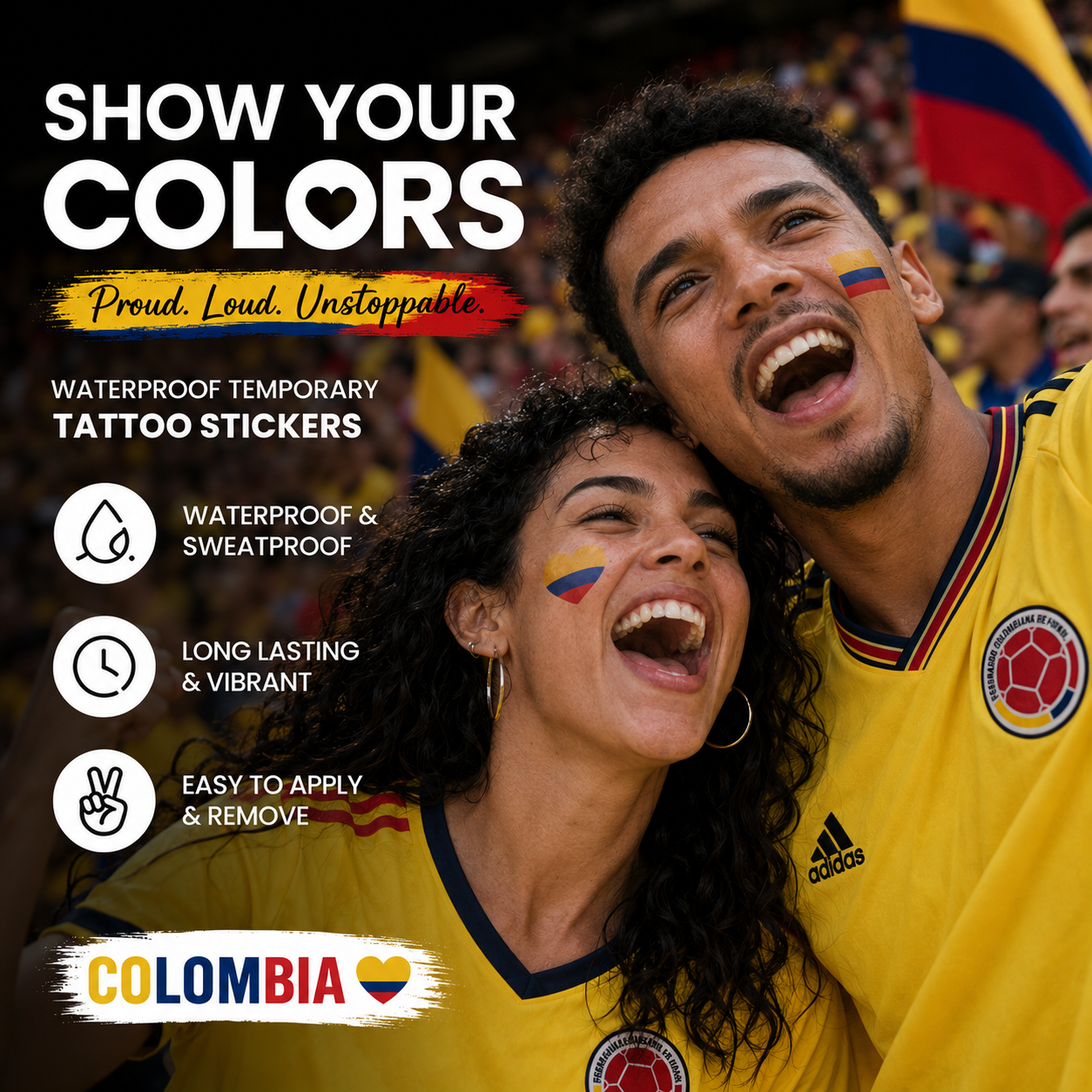 COLOMBIA MATCH DAY TATTOO KIT