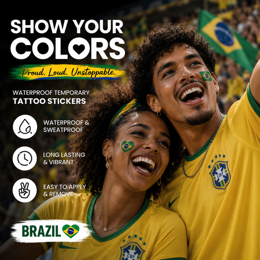 BRAZIL MATCH DAY TATTOO KIT
